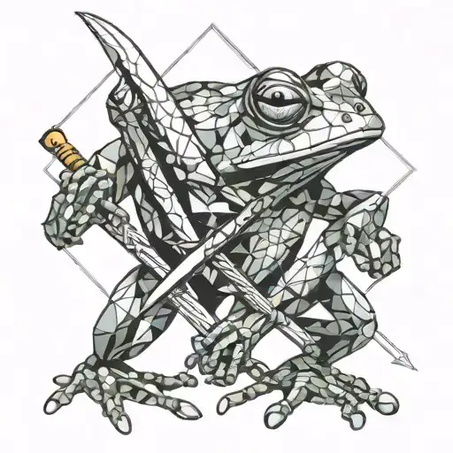 Frog Holding Sword
