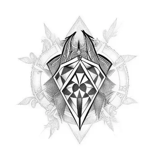 Gothic Style Full Chest Piece Black And White