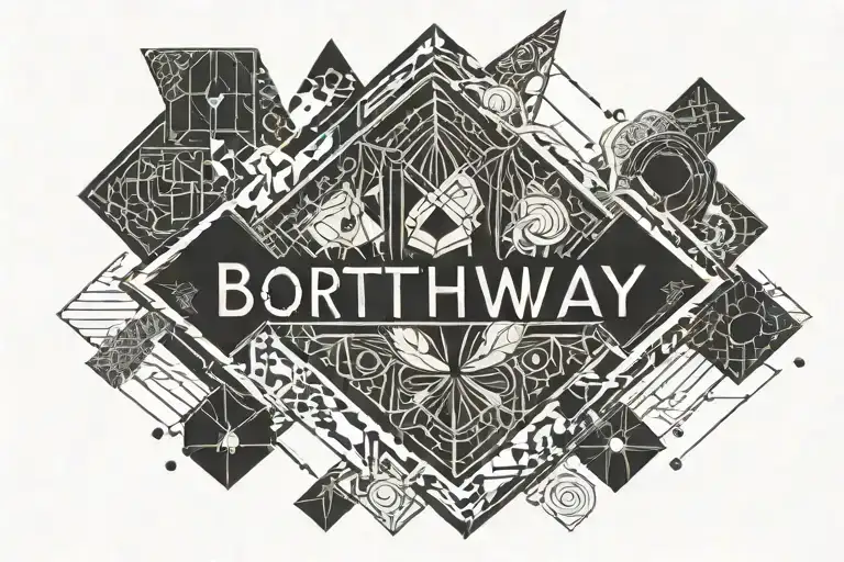 The Word'borththisway'on A Black Background