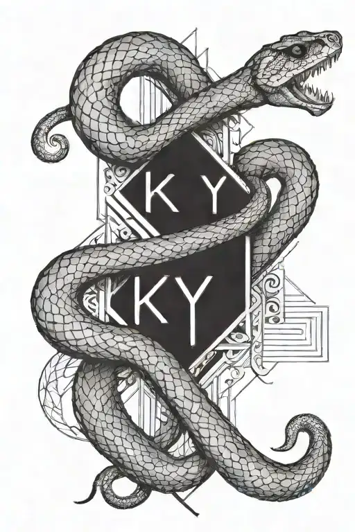 Ky Text And Snake Wrapped