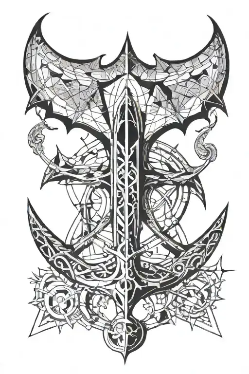 Stingray And Anchor Connected