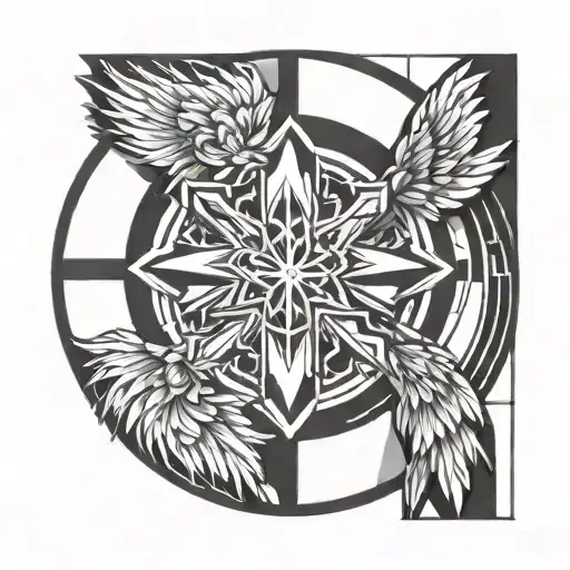 A Cross And Diamond Angel