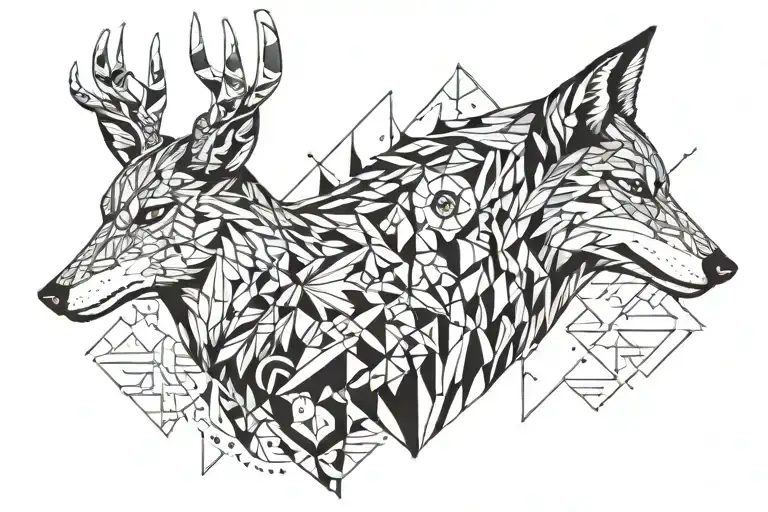 Turkish Wolf And Deer