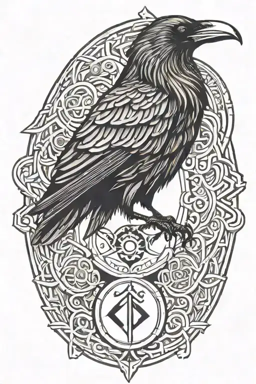 Raven Viking Rune