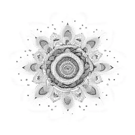 Mandala With Peacock Feathers