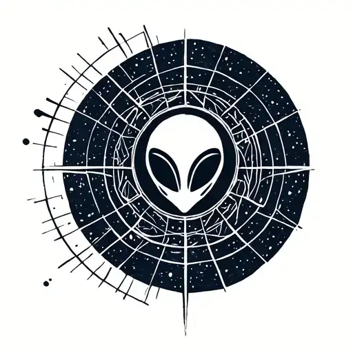 Space With Alien Geometric Design Incorporating
