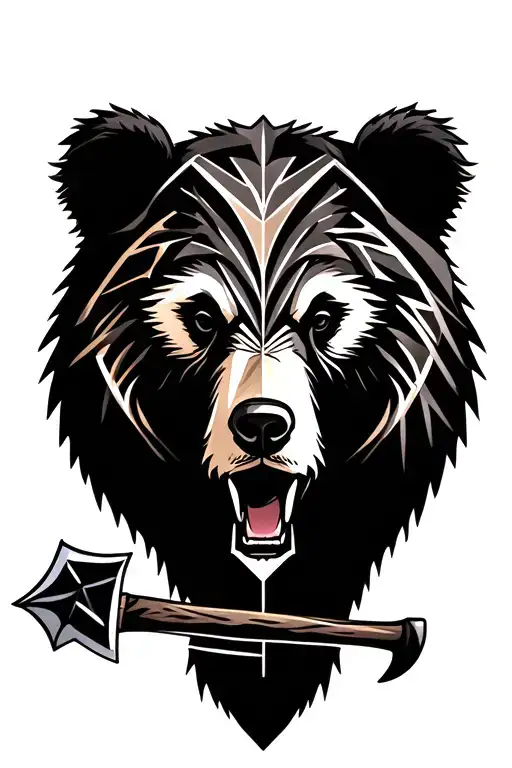 Bear With Axe