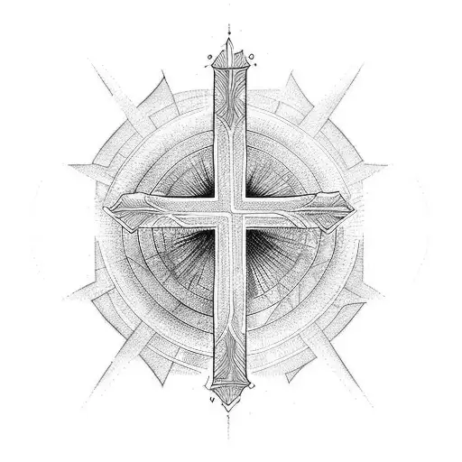 Cross With Fire And Water