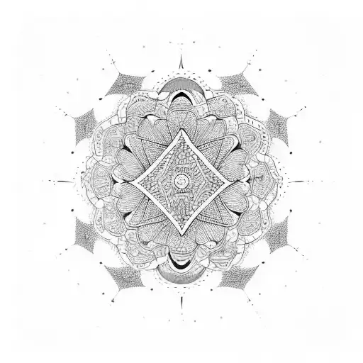 Psychedelic Pattern With Centre Face