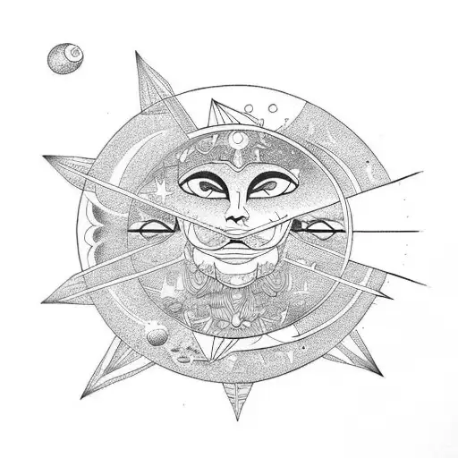 Sun And Moon Locked With Eachother