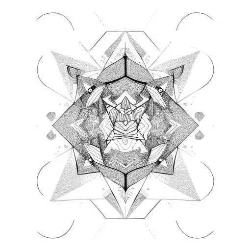 Psychedelic Pattern With Centre Diamond