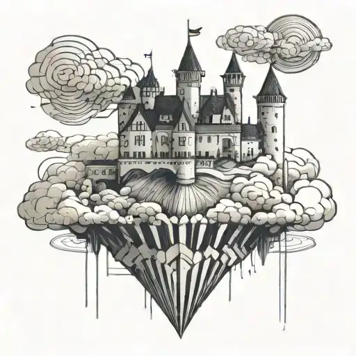 A Castle Floating On A Cloud