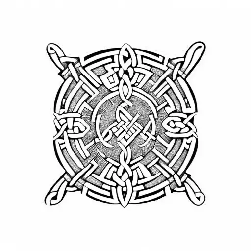 Combine Maori Tiki And Celtic Love Knot
