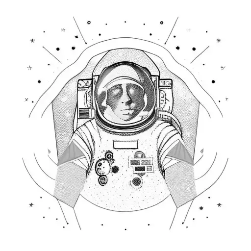 Astronaut In Tie-dye Suit