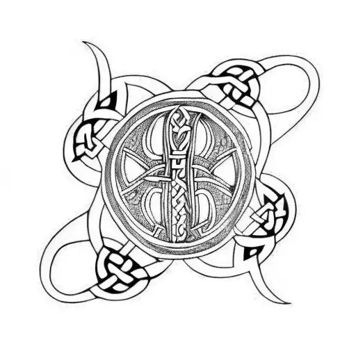 Combine Maori Tiki And Celtic Cross