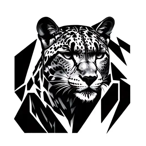 Snow Leopard With Lighting In The Background