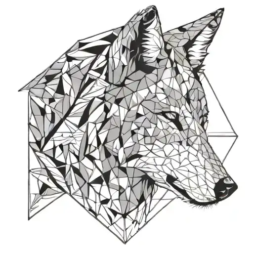 Wolf In Geometry Style
