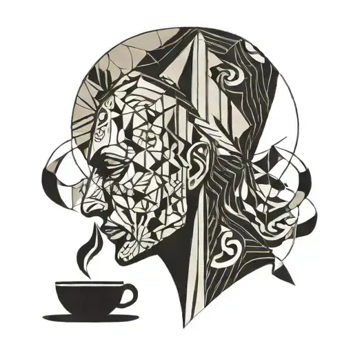 Coffee Head Profile Holding