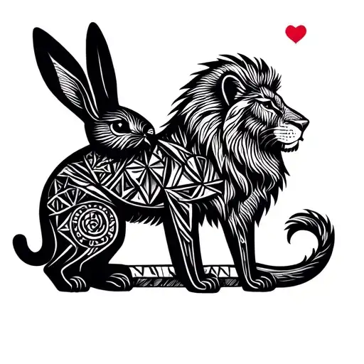 Lion And Rabbit With Love