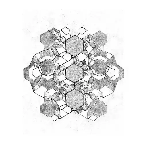 Galaxy Sleeve With Hexagons