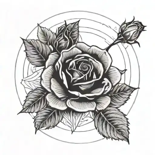 Calligraphy Circle Rose Growing Be Your Own Hero