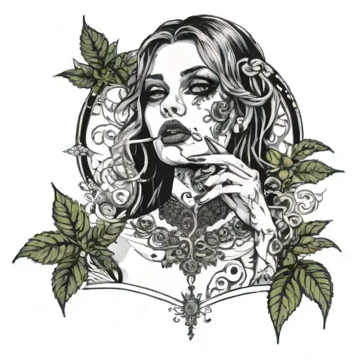 Badass Girl Smoking Weed