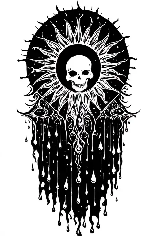 The Sun Flowing Into Water That Drops Off Into Rain Drops