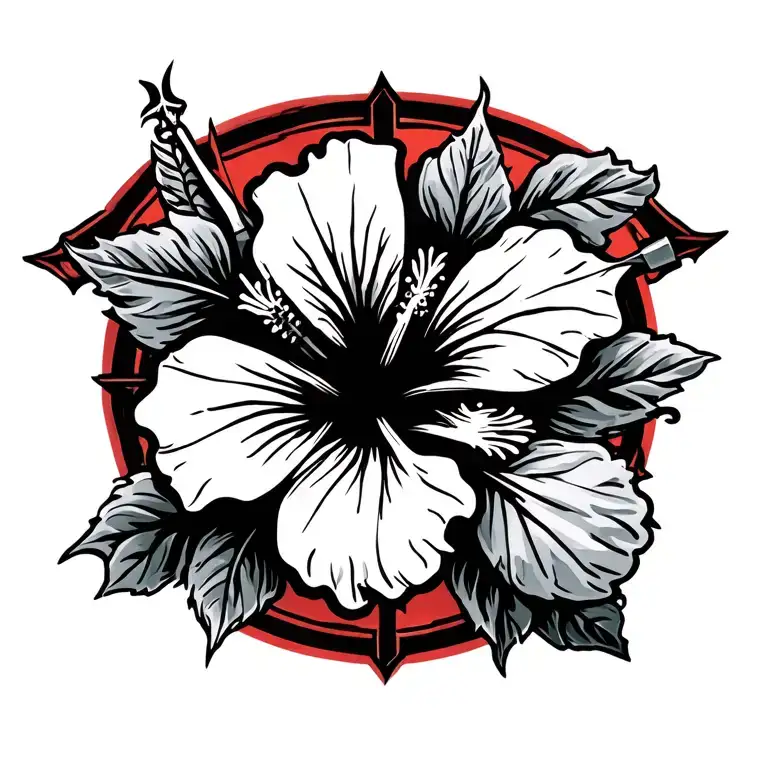 Hibiscus Logo For Archery Team