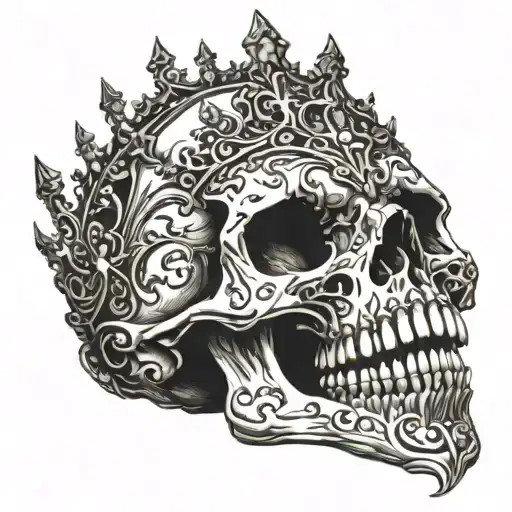Skull Mouth Open Crown