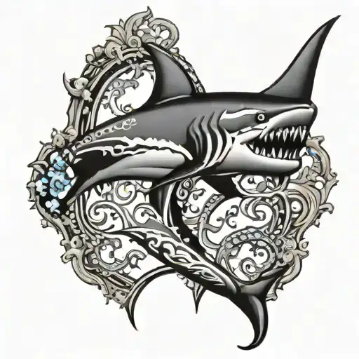 Shark And Neptune Trident