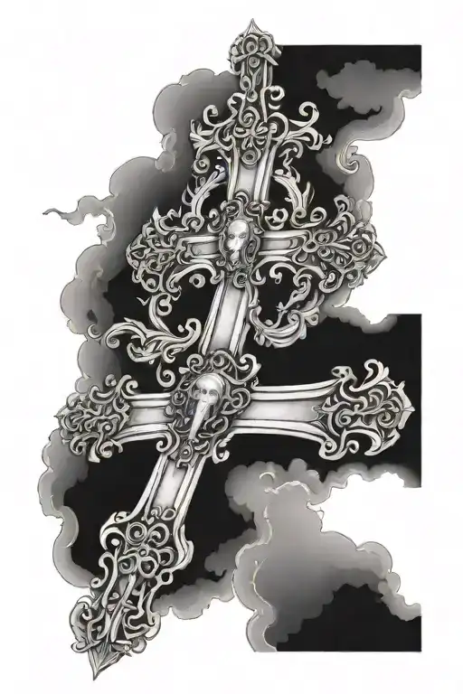 Angel Cloud Christian Cross