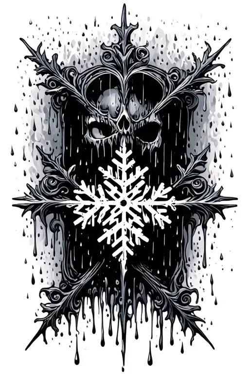 Snowflake Melting Into Rain