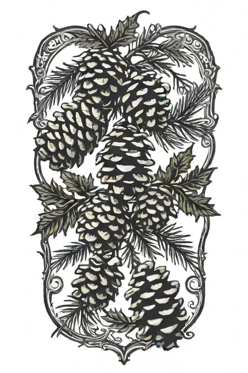 Small Pinecones And Pine Trees