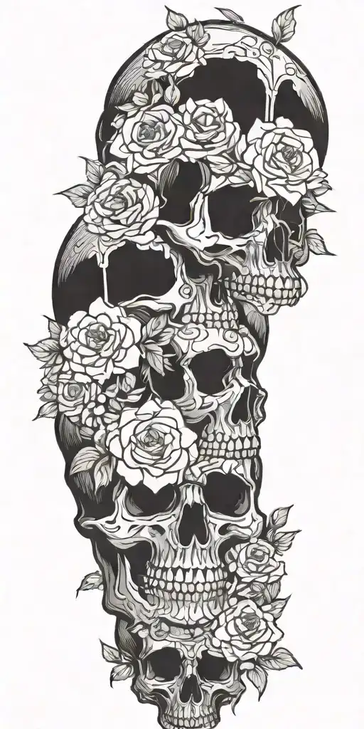 Nature Skulls Flowers