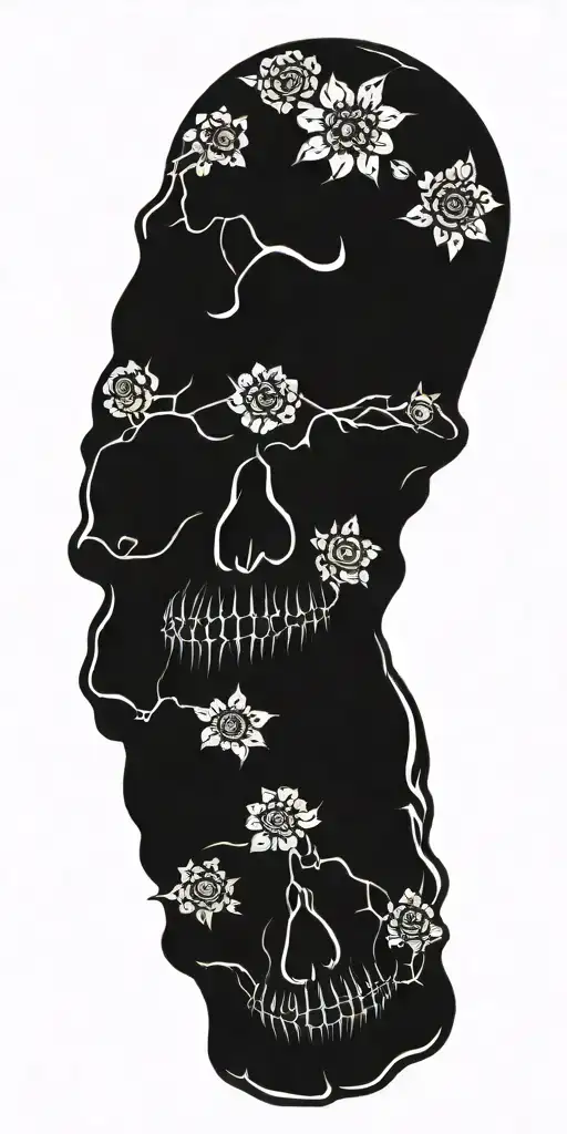 Nature Skulls Flowers