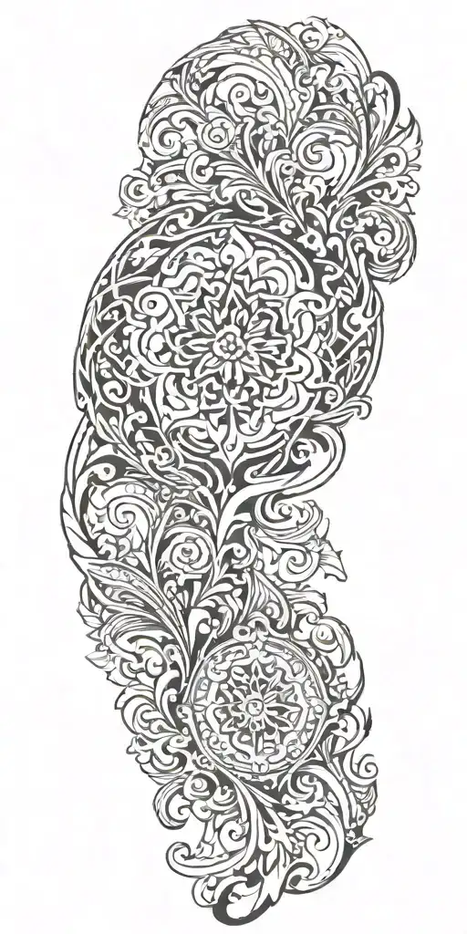 Sleeve Tattoo Elegant Fire