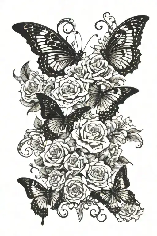 Nature Flowers Butterflies