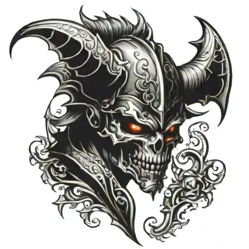 Demon Wearing A Helmet