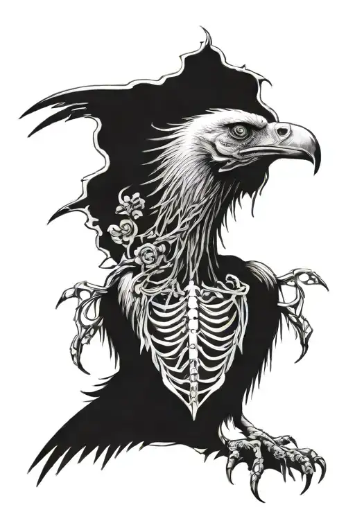 Vulture And Bones