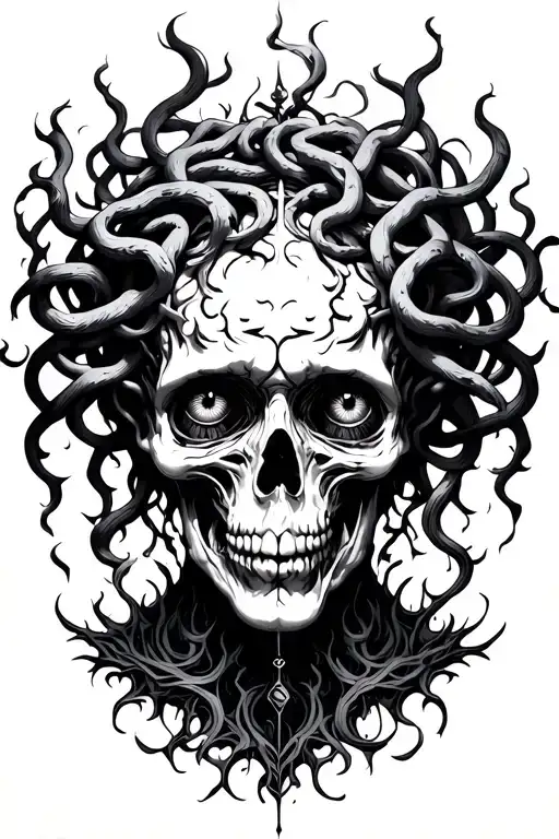 Brain With Eye Looking Like Medusa