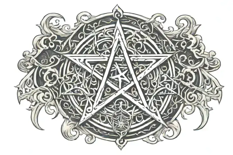 Cuff Pentagram Witch Evil Viking