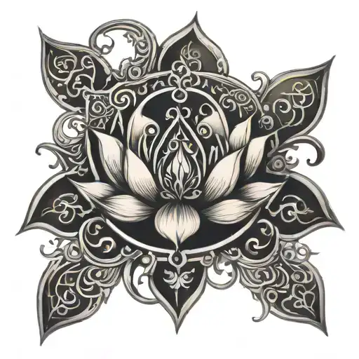Lotus With Triquetra Inside
