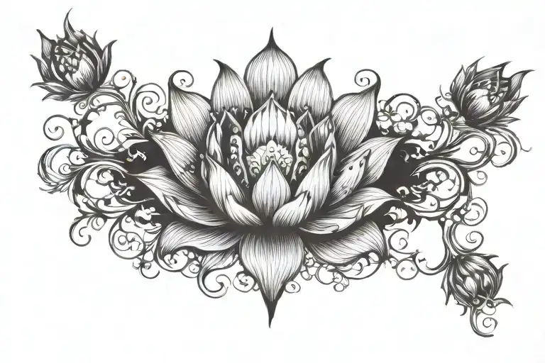 Lotus Flower With Eye Under The Flower