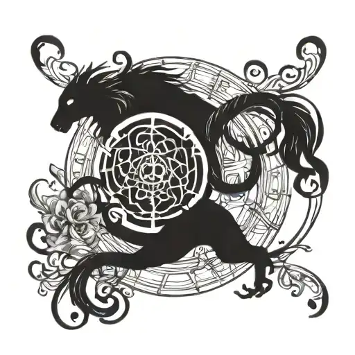 Zodiac Sign Intertwined Representing