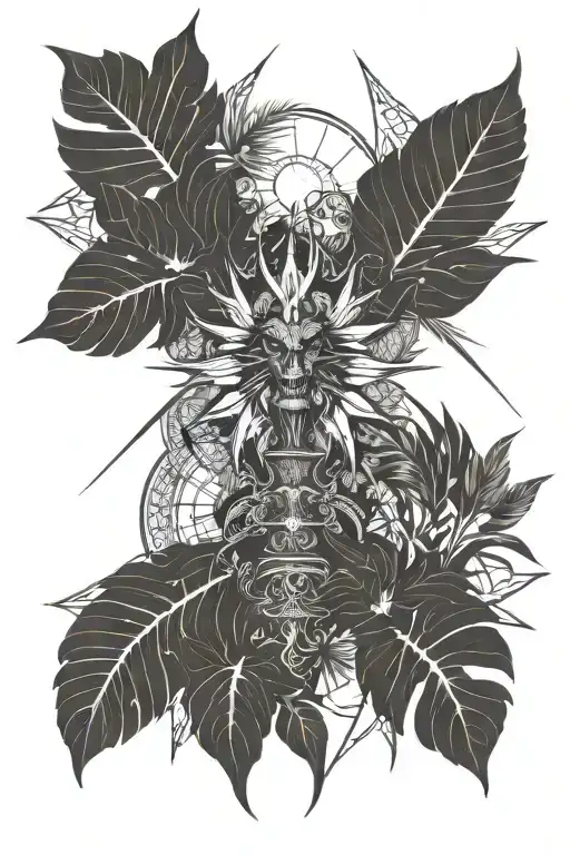 Palm Trees Sun Rising Sun In The Background