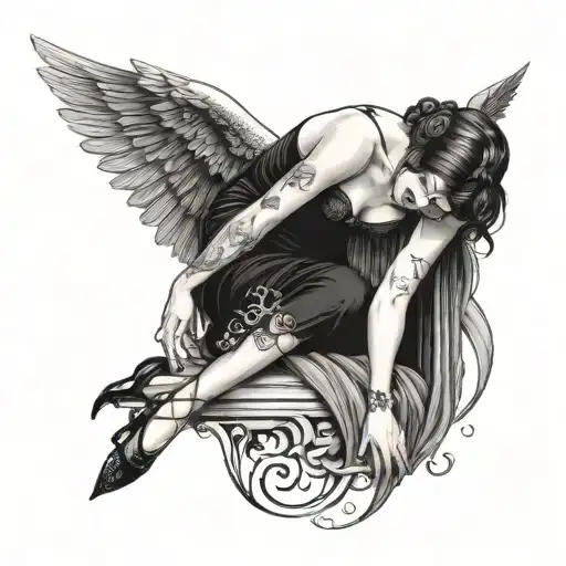 Athena As A Full Body Pinup Woman