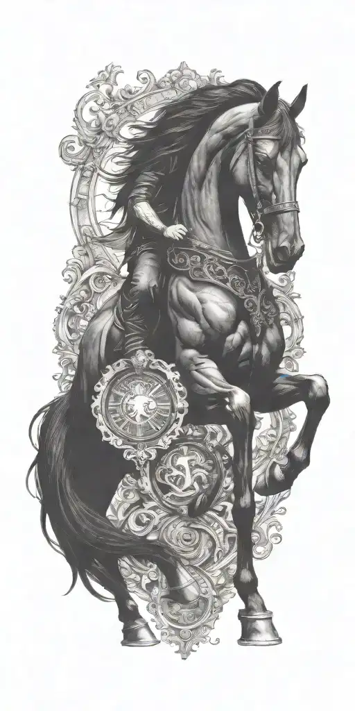 Man On Black Horse