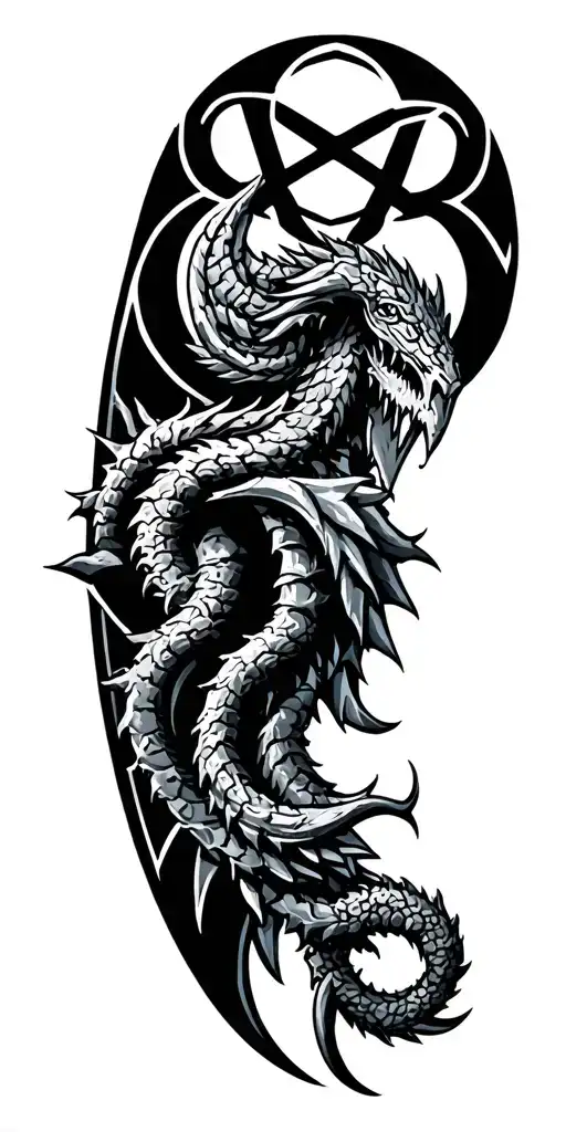 Warhammer 40K Alpha Legion Banner With Hydras And Alpha Omega Symbol