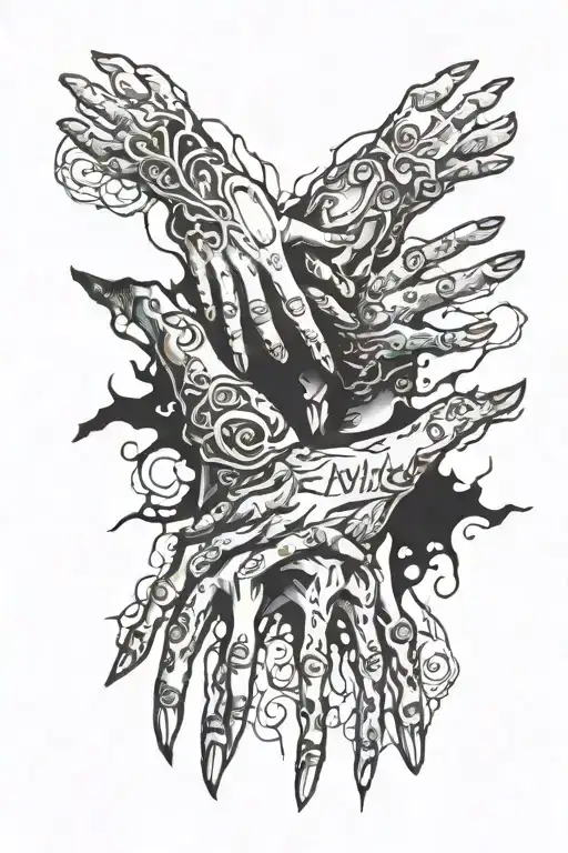 Hands Falling Apart With The Word Family