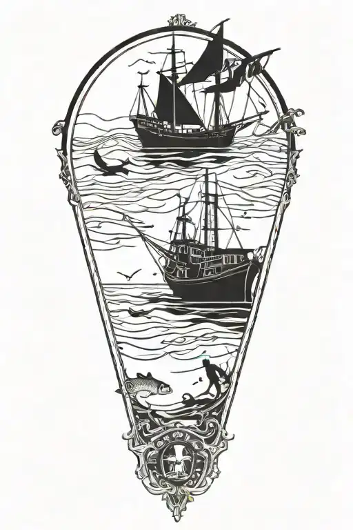 Fishing Boat And Fish